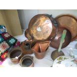 A good collection of copper items