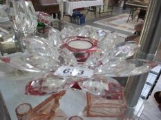 A nice crystal glass candleholder centrepieces