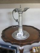 A fine pewter candlestick
