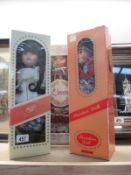 3 boxed collectors dolls