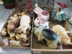 A collection of pig related models and figures