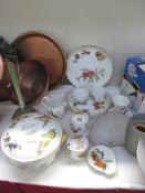 A collection of Royal Worcester Evesham china including casserole dish, flan dishes,