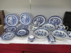 A good collection of blue and white china