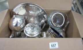 A mixed lot of silver plate items