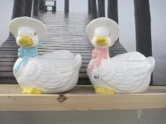 Two china character ducks