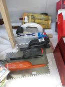 A quantity of tools including trowels etc