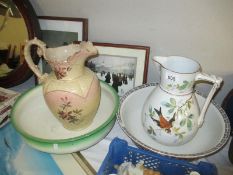 A collection of late 19th early 20th c jugs and bowls