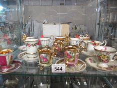 A good collection of cup and saucer sets including European