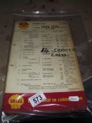 14 Shell service cards including Alvis, Allard, Bentley etc.