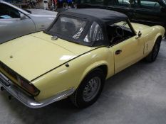 A 1974 Triumph Spitfie Mk4 1300, MOT 30/05/2020, Showing 96586 miles.