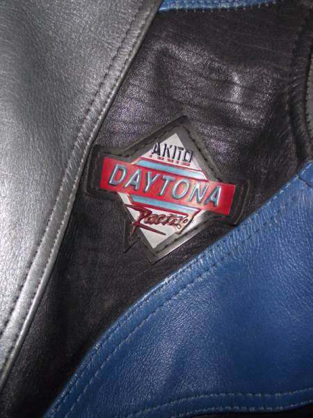 Anito Daytona motor cycle leathers (size 44) with boots, 3 pairs of gloves and a crivit open. - Image 3 of 3