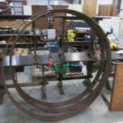 4 large farming steel wheel rims.