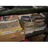 A large quantity of railway magazines, Railway history map of Britain etc.