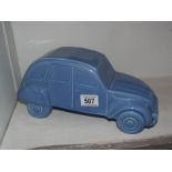 A large Dartmouth pottery model of a Citroen 2CV.