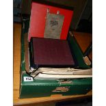 A box of sales brochures including Austin 10 & 12 together with Austin Seven handbooks,