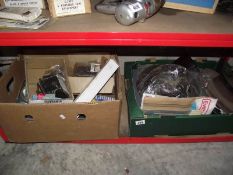 2 boxes of miscellaneous tools , screws, brake discs etc.