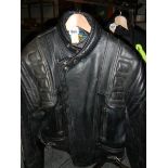 An Akito Mercury plus black leather motorcycle jacket sise GB44.