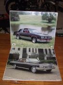 2 poster prints of American cars.