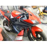 A Yamaha R125 for spares or repair, no ID or paperwork.