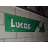 A retro Lucas advertising banner.