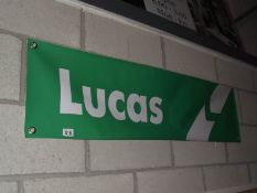 A retro Lucas advertising banner.