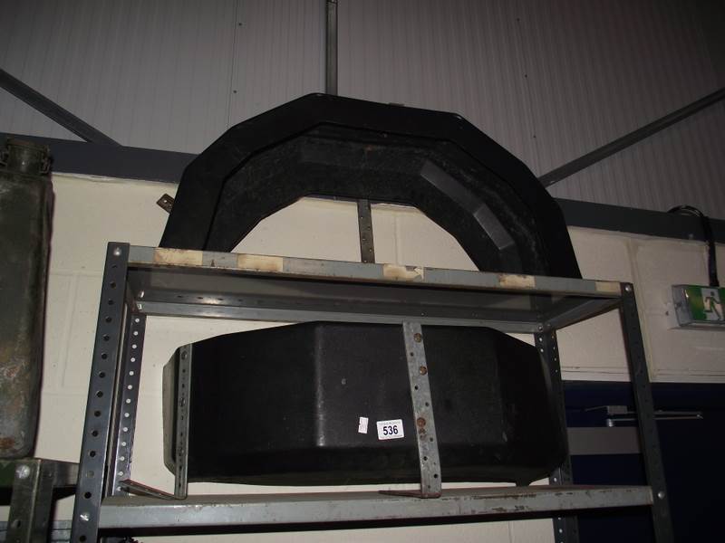 A pair of trailer mudguards.