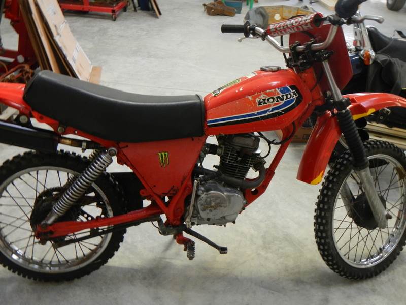 A 1979 Honda XL100S trials bike.