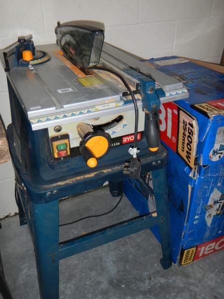 A RYOBO 254mm 1500w table saw.