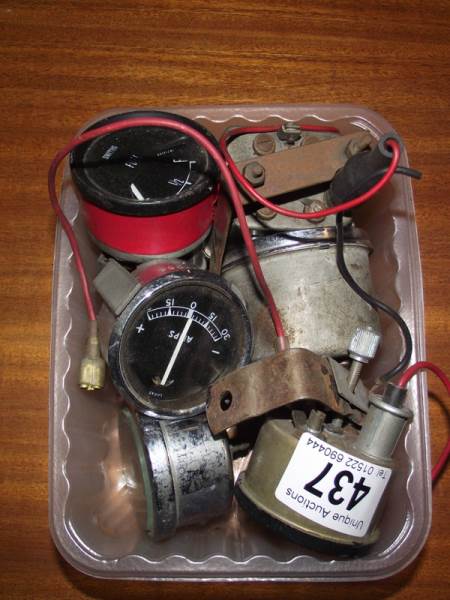 A quantity of car gauges including clocks, full Redex etc.