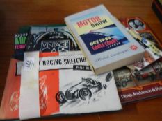 A quantity of old books on motoring.