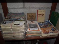 A large quantity of 1950's Autocar magazines, 1930's Austin magazines, 750 bulletin etc.