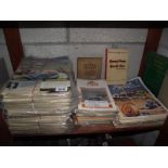 A large quantity of 1950's Autocar magazines, 1930's Austin magazines, 750 bulletin etc.