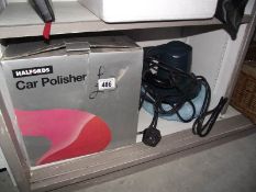 A Halfords mains operated car polisher.