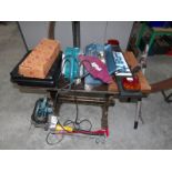 A quantity of electrical hand tools including planer, saw etc.