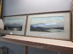 Two framed and glazed watercolours - Scottish school - Highland moor scenes