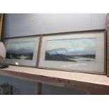 Two framed and glazed watercolours - Scottish school - Highland moor scenes