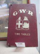 A G W R Time Tables book
