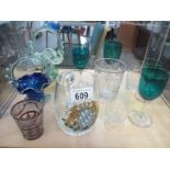 A collection of glassware