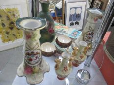 A quantity of pottery including miniature vases,