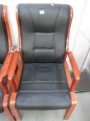 A leather office chair