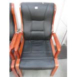 A leather office chair