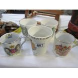 5 Coronation ware mugs