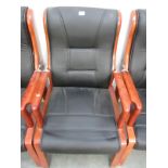 A leather office chair