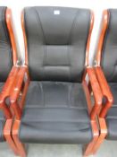 A leather office chair