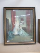 A framed and glazed print of Debutantes Getting Dressed