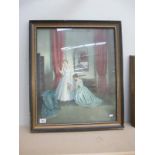 A framed and glazed print of Debutantes Getting Dressed