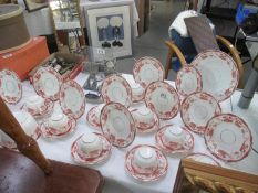 A part tea set approximately 30 pieces - unmarked but pattern RD 2300