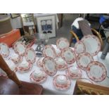 A part tea set approximately 30 pieces - unmarked but pattern RD 2300