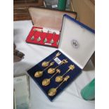 Two boxed sets of Golden Jubilee and Coronation spoons