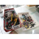 A collection toy miniatures including Escalado horses etc